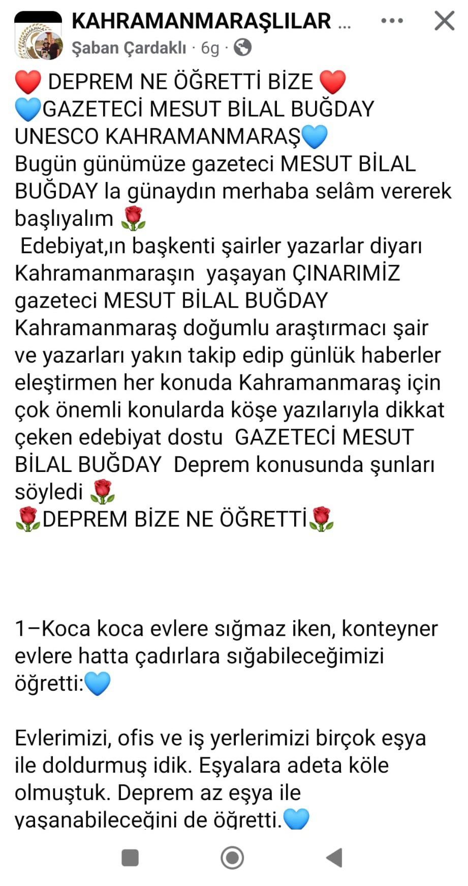 Gazeteci Mesut Bilal Buğday