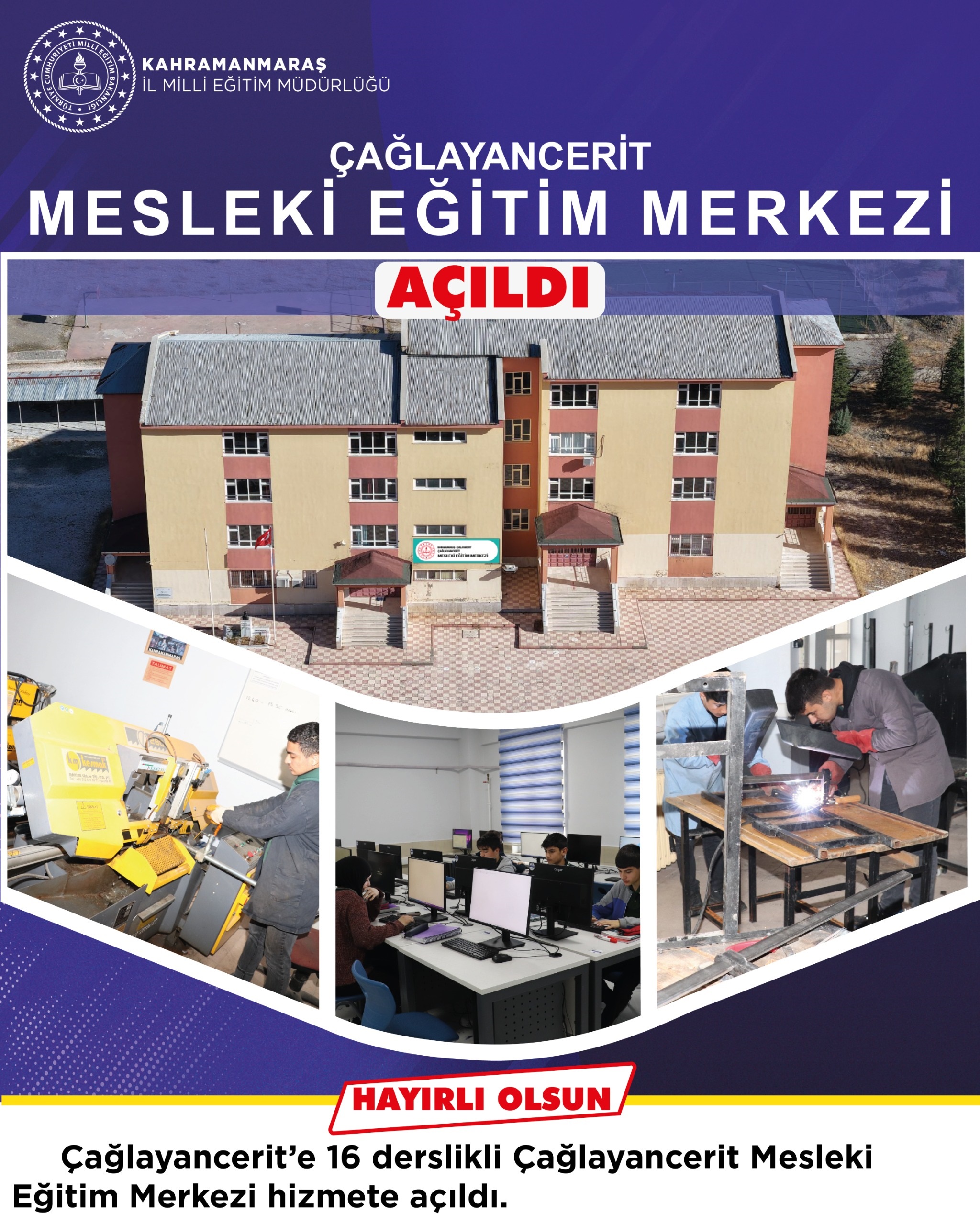 16 Derslikli Yeni Mesleki Eğitim Merkezi Hizmete Açıldı (1)