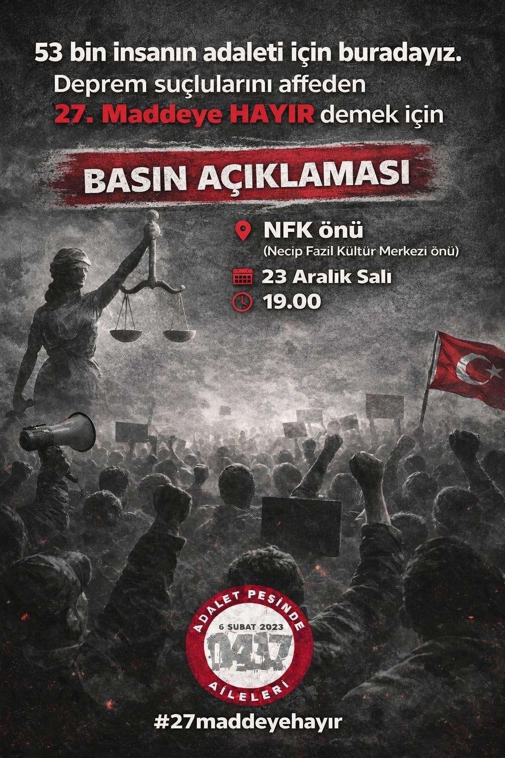 Deprem Ailelerinden 11. Yargı Paketi’ne Sert Tepki “Af Değil, Adalet”