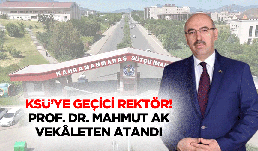 KSÜ’de rektör değişti