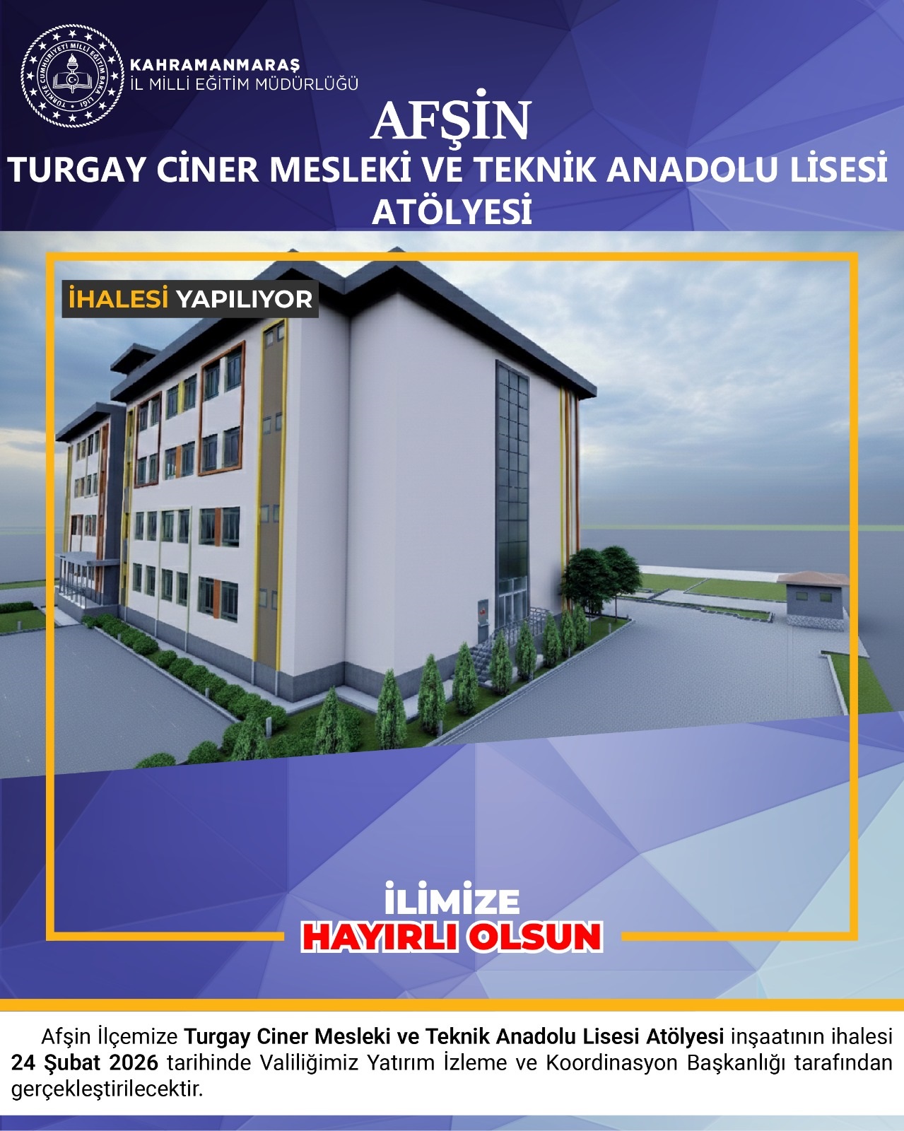 Afşin’de Mesleki Eğitime Yeni Atölye Hamlesi