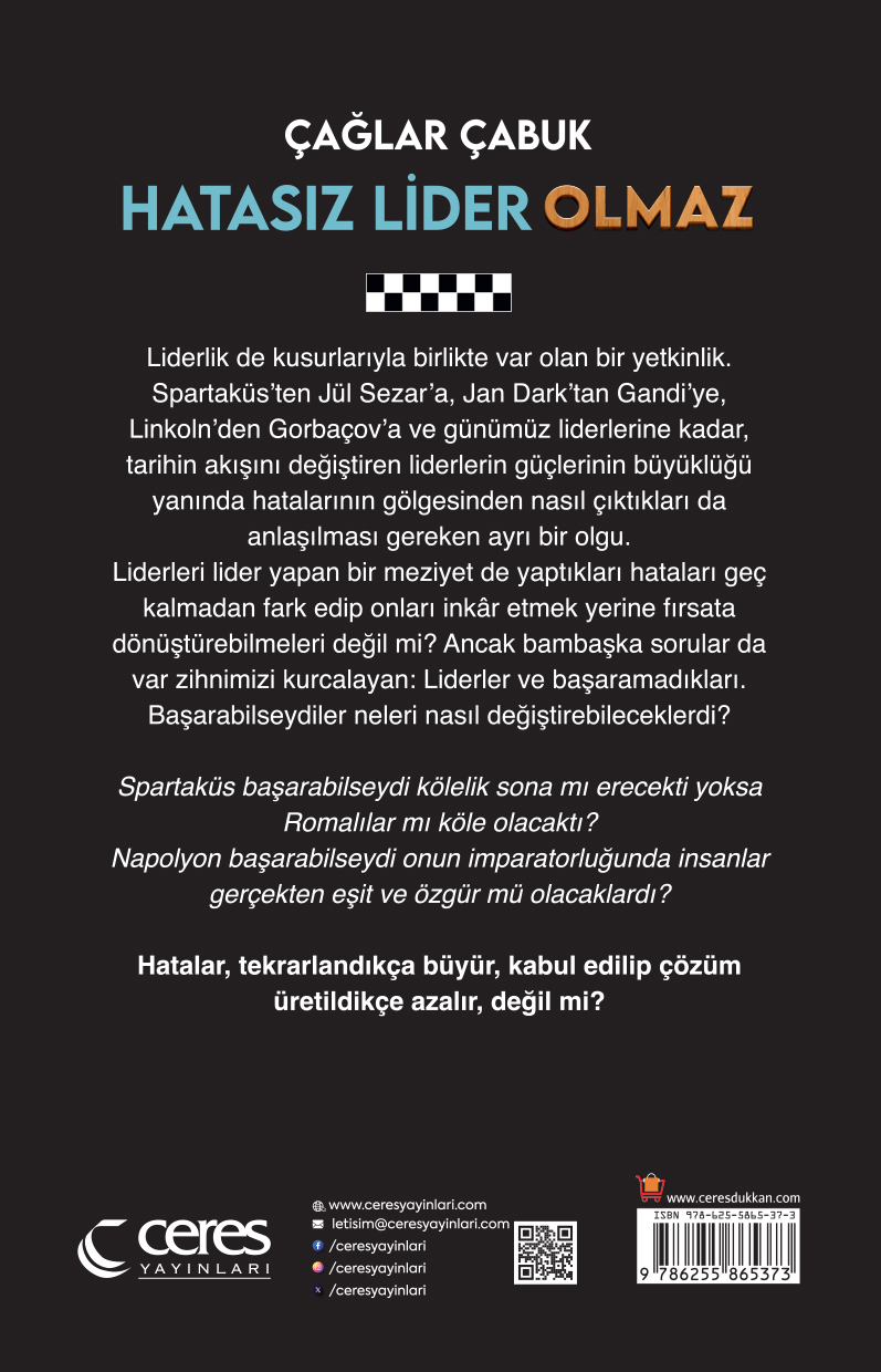 Arka Kapak Hatasız Lider Olmaz