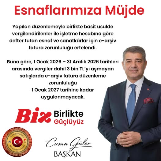Esnafa Büyük Kolaylık