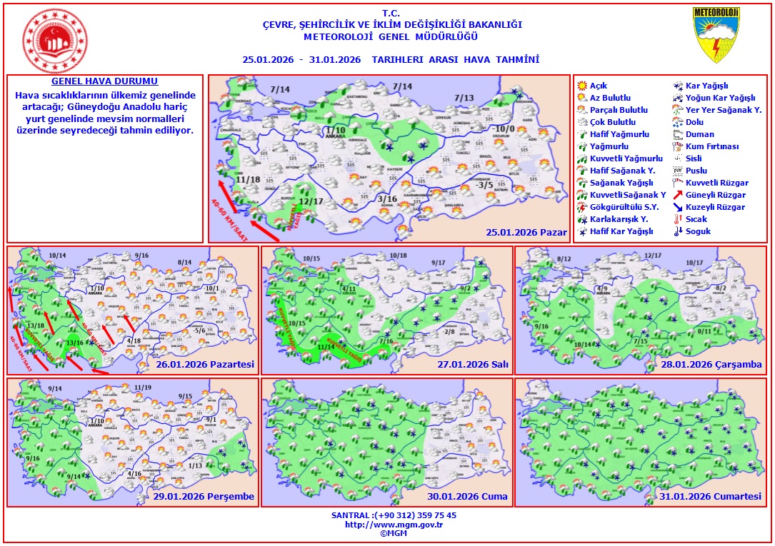Sıcaklıklar Artıyor, Yağışlı Sistem Haftaya Yayılıyor