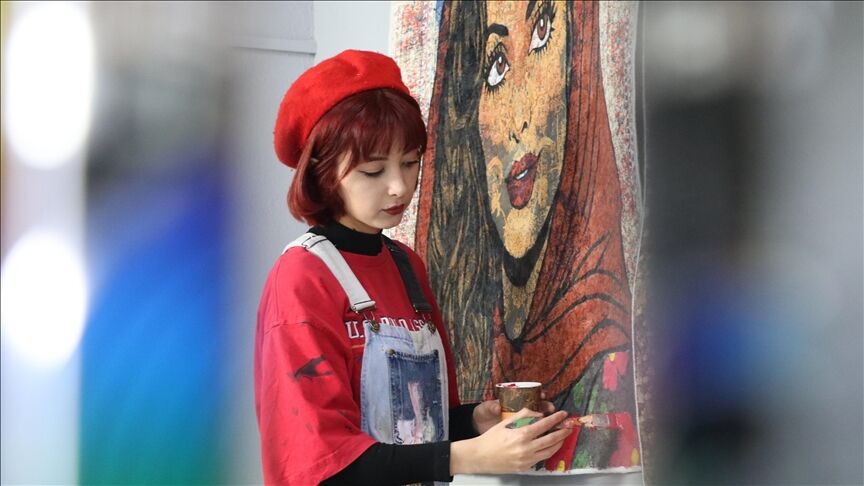 Depremzede Genç Kadın Ressamın Tuvali, Halı Ve Duvarlar Oldu-1