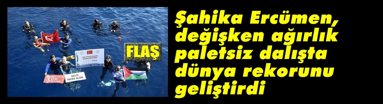 Şahika Ercümen, değişken ağırlık paletsiz dalışta dünya rekorunu geliştirdi